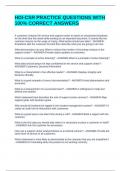 HDI-CSR PRACTICE QUESTIONS WITH 100&percnt; CORRECT ANSWERS