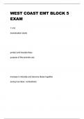 WEST COAST EMT BLOCK 5 EXAM QUESTIONS AND CORRECT ANSWERS &lpar;100&percnt; COMPLETE ANSWERS&rpar; ALREADY GRADED A&plus; &vert; 100&percnt; SATISFACTION GUARANTEE WITH COMPLETE SOLUTIONS&comma; ALL ANSWERS INCLUDED &lpar;LATEST UPDATE&rpar; 2025&sol;2026&excl;&excl;&excl;