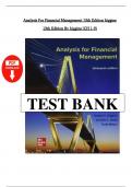 Test Bank for Analysis for Financial Management, 13th Edition by Robert C. Higgins