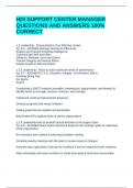 HDI SUPPORT CENTER MANAGER QUESTIONS AND ANSWERS 100&percnt; CORRECT