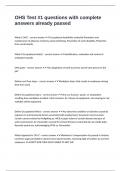 OHS Test &num;1 questions with complete answers already passed
