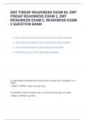 EMT FISDAP READINESS EXAM 2&comma; EMT READINESS EXAM 2&comma; READINESS EXAM 2 BUNDLE QUESTIONS AND CORRECT ANSWERS &lpar;100&percnt; COMPLETE ANSWERS&rpar; ALREADY GRADED A&plus; &vert; 100&percnt; SATISFACTION GUARANTEE WITH COMPLETE SOLUTIONS&comma; ALL ANSWERS INCLUDED &lpar;LATEST UPDATE&rpar; 2025&sol;2026&excl;&excl;&excl;