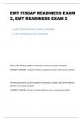 EMT FISDAP READINESS EXAM 2 ANSWERED  EMT READINESS EXAM 2 ANSWERED