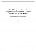 RN ATI Capstone Proctored Comprehensive Assessment A &ndash; Complete Questions and Verified Answers 2025&sol;2026
