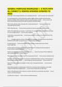 GENERAL MORTGAGE KNOWLEDGE 1 - 8 TESTS WITH ALL CORRECT & VERIFIED ANSWERS &lpar;UPDATED TO PASS&rpar;