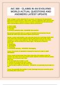 AIC 300 - CLAIMS IN AN EVOLVING WORLD ACTUAL QUESTIONS AND ANSWERS LATEST UPDATE