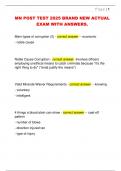MN POST TEST 2025 BRAND NEW ACTUAL  EXAM WITH ANSWERS&period; 