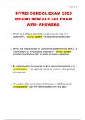 NYREI SCHOOL EXAM 2025  BRAND NEW ACTUAL EXAM  WITH ANSWERS&period;