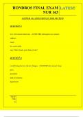  HONDROS FINAL EXAM NUR 163 QUESTIONS AND ANSWERS 2025