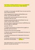 TICO TRAVEL COUNSELLOR EXAM newest actual 2025&sol;2026  with questions and verified Answers &lpar;100&percnt; VERIFIED&rpar;