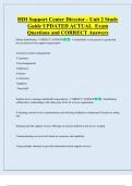 HDI Support Center Director - Unit 2 Study  Guide UPDATED ACTUAL  Exam  Questions and CORRECT Answers