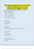 HDI Support Center Director - Unit 4 Study  Guide UPDATED ACTUAL  Exam  Questions and CORRECT Answers 