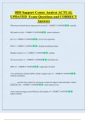 HDI Support Center Analyst ACTUAL   UPDATED  Exam Questions and CORRECT  Answers 