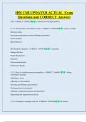 HDI CSR UPDATED ACTUAL  Exam  Questions and CORRECT Answers 