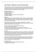 AH3 EXAM 3 -IMMUNITY NCLEX QUESTIONS