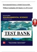 Test Bank for Environmental Science&colon; A Global Concern 16th Edition &lpar;Cunningham&comma; 2023&rpar;&comma; Chapter 1-25 &vert; Complete Guide A&plus;