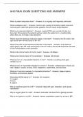 AH3 FINAL EXAM QUESTIONS AND ANSWERS