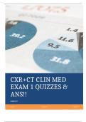 CXR&plus;CT CLIN MED EXAM 1 QUIZZES & ANS&excl;&excl;
