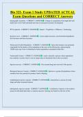 Bio 322- Exam 1 Study UPDATED ACTUAL  Exam Questions and CORRECT Answers 