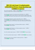 BIO 322 Lab Exam 2 Cardiodynamics  UPDATED ACTUAL  Exam Questions and  CORRECT Answers