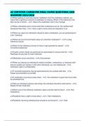 AZ CERTIFIED CAREGIVER FINAL PAPER QUESTIONS AND ANSWERS 2025&sol;2026