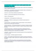 AZ CERTIFIED CAREGIVER TEST PAPER QUESTIONS AND ANSWERS 2025&sol;2026
