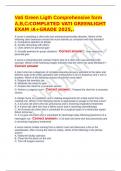 Vati Green Light Comprehensive form A&comma;B&comma;C&sol;COMPLETED VATI GREENLIGHT EXAM &sol;A&plus;GRADE 2025&comma;&period;