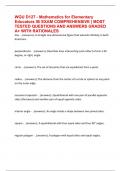 WGU D127 - Mathematics for Elementary Educators III&sol; EXAM COMPREHENSIVE &vert; MOST TESTED QUESTIONS AND ANSWERS GRADED A&plus; WITH RATIONALES