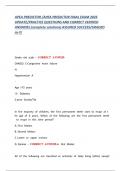 APEA PREDICTOR &sol;APEA PREDICTOR FINAL EXAM 2025 UPDATE&sol;PRACTICE QUESTIONS AND CORRECT VERIFIED ANSWERS &lpar;complete solutions&rpar; ASSURED SUCCESS&sol;GRADED A&plus;&excl;&excl;&excl;