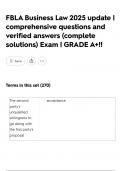 FBLA Business Law 2025 update &vert; comprehensive questions and verified answers &lpar;complete solutions&rpar; Exam &vert; GRADE A&plus;&excl;&excl;