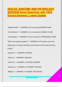  HESI A2 Anatomy and Physiology &ndash; Academic Year 2025&sol;2026 &ndash; Full Exam Guide with Correct Answers and Core Concept Explanations