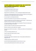 CA DMV AMBULANCE EXAMINATION TEST QUESTIONS AND ANSWERS GUARANTEE A&plus; 2025&sol;2026