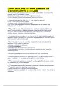 CA DMV AMBULANCE TEST PAPER QUESTIONS AND ANSWERS GUARANTEE A&plus; 2025&sol;2026