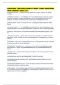 COLORADO LIFE INSURANCE REVISION EXAMS QUESTIONS AND ANSWERS 2025&sol;2026