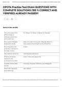 OPOTA Practice Test EXAM QUESTIONS WITH COMPLETE SOLUTIONS &lpar;100 &percnt; CORRECT AND VERIFIED&rpar; ALREADY PASSED&excl;&excl;