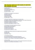 CWB WELDING INSPECTOR CORE EXAMS SET QUESTIONS AND ANSWERS 2025&sol;2026