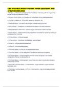 CWB WELDING INSPECTOR TEST PAPER QUESTIONS AND ANSWERS 2025&sol;2026