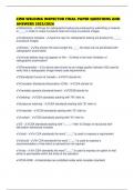 CWB WELDING INSPECTOR FINAL PAPER QUESTIONS AND ANSWERS 2025&sol;2026