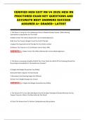 VERIFIED HESI EXIT RN V4 2025&vert; HESI RN PROCTORED EXAM KEY QUESTIONS AND ACCURATE BEST ANSWERS SUCCESS ASSURED A&plus; GRADED&minus; LATEST