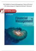 TEST BANK for Financial Management&colon; Theory & Practice 17th Edition Eugene F&period; Brigham & Michael C&period; Ehrhardt&period; Complete Chapters 1-26 Fully Covered Newest Version Updated