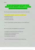 NJE TEST UPDATED EXAM WITH MOST TESTED QUESTIONS AND ANSWERS &vert; GRADED A&plus; &vert; ASSURED SUCCESS WITH DETAILED RATIONALES