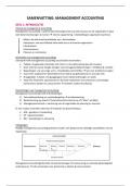 Samenvatting Management Accounting - 15&sol;20 eerste zit 