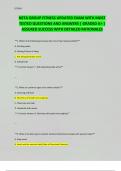NETA GROUP FITNESS UPDATED EXAM WITH MOST TESTED QUESTIONS AND ANSWERS &vert; GRADED A&plus; &vert; ASSURED SUCCESS WITH DETAILED RATIONALES