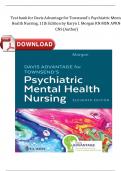 Test Bank for Davis Advantage for Townsend's Psychiatric Mental Health Nursing&comma; 11th Edition by Karyn I&period; Morgan All Chapters included Latest 2025 ISBN&colon; 9781719648240 Newest Version Pdf