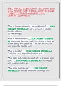 BTEC APPLIED SCIENCE UNIT 15 C AND D  Exam  review NEWEST WITH ACTUAL QUESTIONS AND  CORRECT VERIFIED ANSWERS &lpar;100&percnt;  GUARANTEED PASS&excl;&excl;&excl;&rpar;