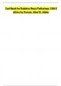 Test Bank for Robbins Basic Pathology 10th Edition by Vinay Kumar&comma; Abul K&period; Abba & Jon C&period; Aster 9780323353175 Chapter 1-24 &vert; Complete Guide A&plus;