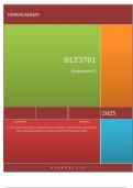 HLT3701 Assessment 2 DUE 2025 QUESTION 1                                                                                               &lpar;25 marks&rpar;  1&period;1 The environment plays a significant role in the children&rsquo;s development in general  and their language de