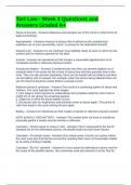 Tort Law - Week 4 Questions and Answers Graded A&plus;