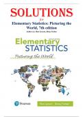 Elementary Statistics&colon; Picturing the World &ndash; 7th Edition &ndash; Ron Larson &ndash; Instructor&rsquo;s Solutions Manual with Complete Worked Solutions
