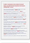 IS-100&period;C&colon; Introduction to the Incident Command   System&comma; ICS 100 Final Exam Questions And Answers  Verified 100&percnt; Correct